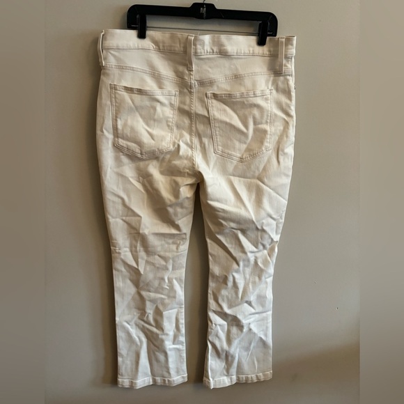 Madewell Tall Kick Out Crop Jeans vintage canvas white size 32 tall - Picture 9 of 9